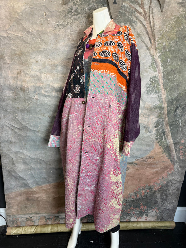 JG-183 Kantha Sunrise Coat-MIX 5