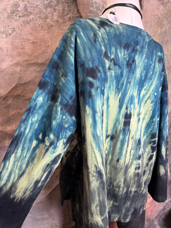 DD1807 Thea L/Slv Top-Teal