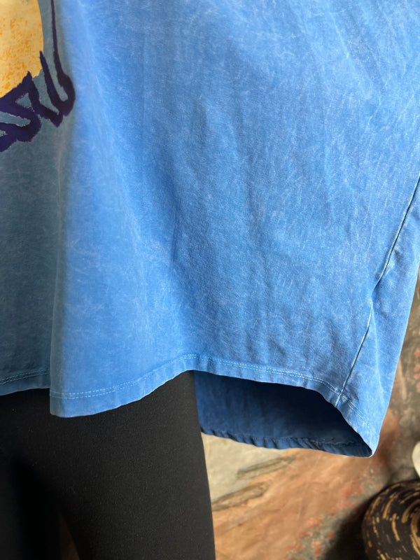 T1388C One Size Dolman Slv Tee-Frenchie/Blue