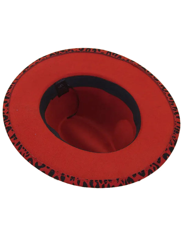 Felt Leopard Fedora Hat