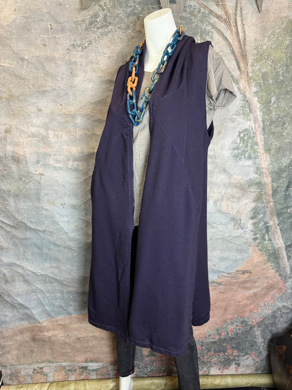 2626AU Zip Hoodie Vest-Purple