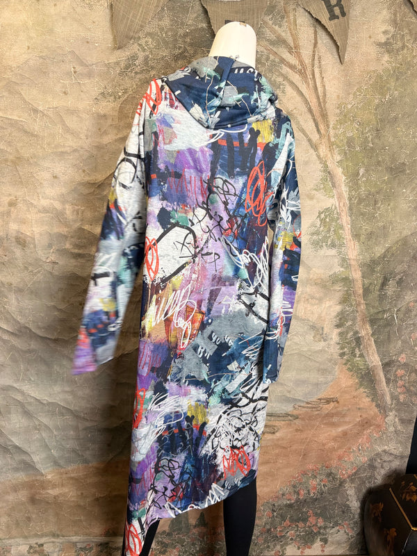 D543F Cowl Neck ASYM Dress-Grape Jam