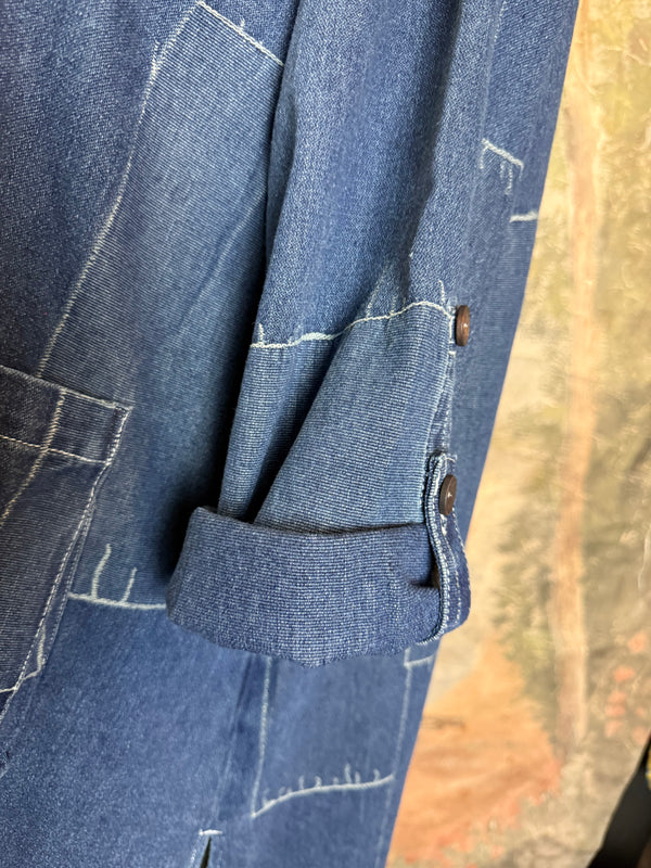 20126N17 Lg/Slv Slit Back Shirt-Indigo