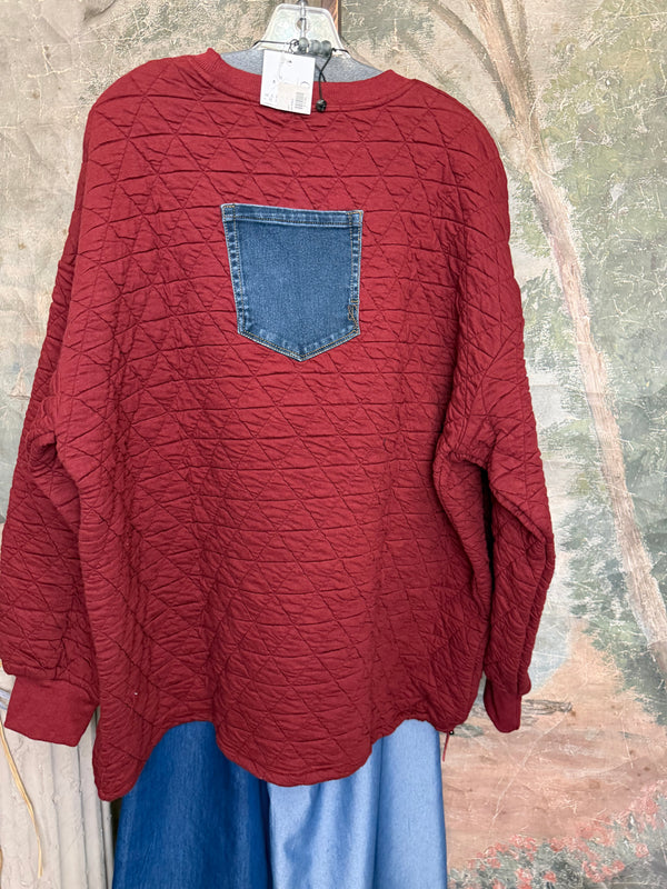 5949 Glenna Pullover-Red