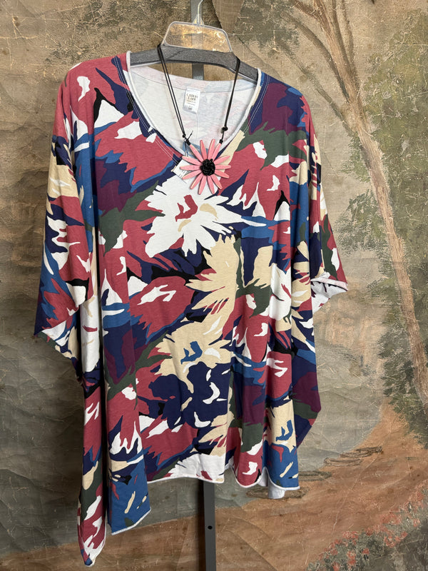 715CL-A Oversized Tunic Tee-WHITE