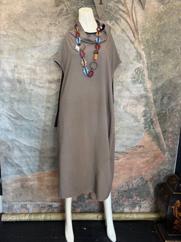 92009 Cocoon Sweatshirt Dress-Mocha
