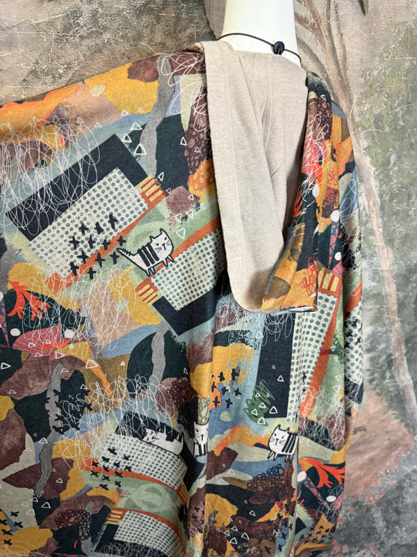 C103 Brushed Hooded Duster