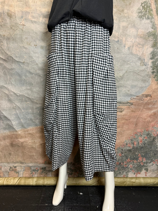 2500-5069 Double Pocket Pant-BLK/WHITE