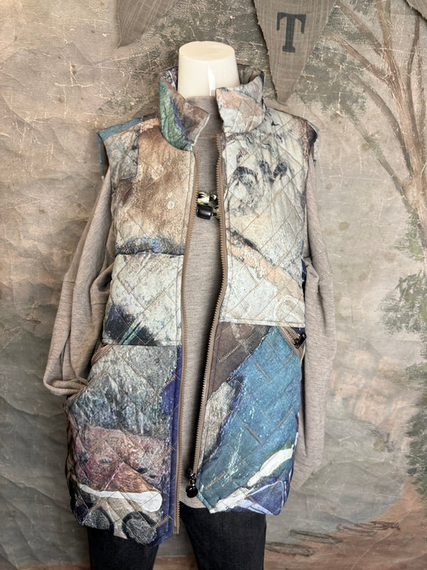 25722 Double Zip Puffer Vest