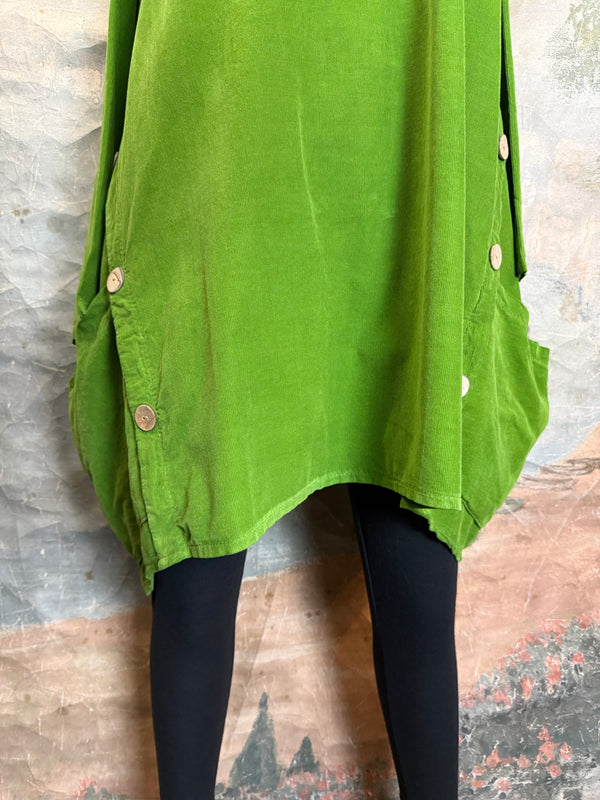 91983 Corduroy Pocket Tunic-Kiwi