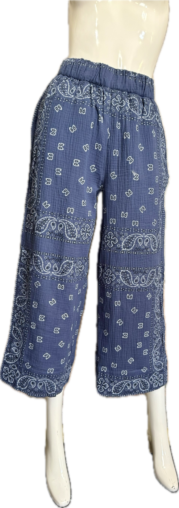 5791 Bandana Crop Pant-Navy