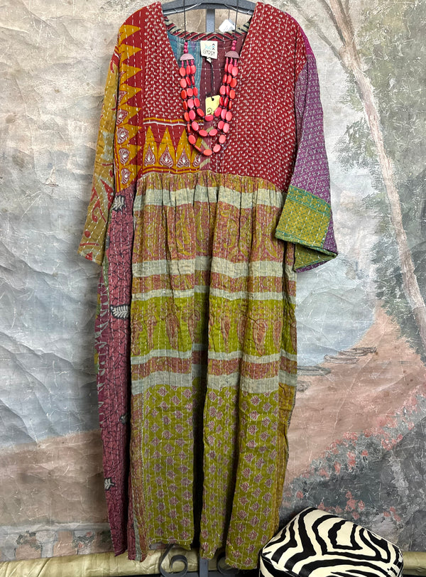 JG-156 Sunrise Kantha PW Dress-MIX 5