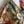 Load image into Gallery viewer, D541 waffle knit cowlneck dress featuring vibrant abstract fruit and geometric mixed print, draped on mannequin - 16

