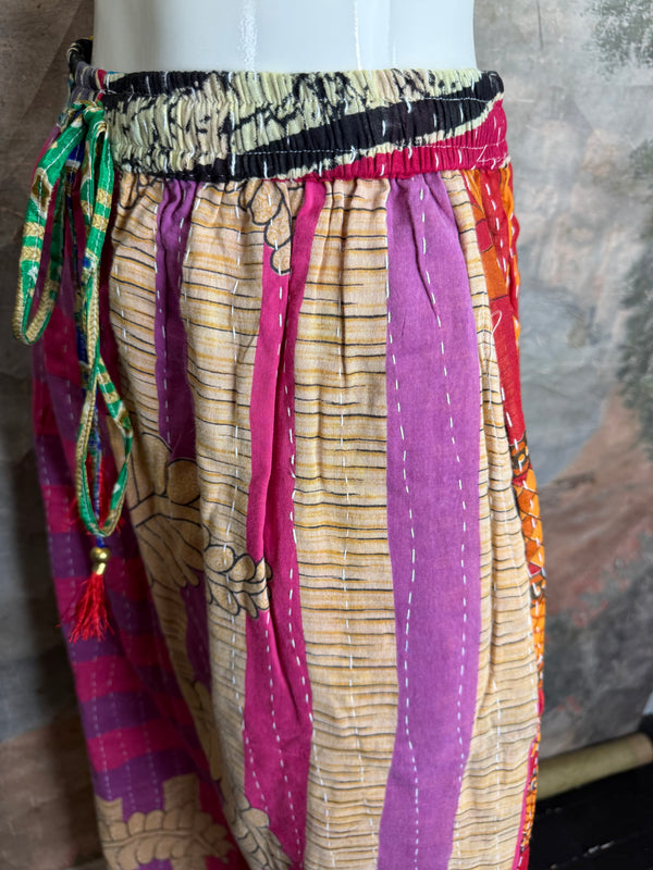 2007W Wide Leg Kantha Pants-Mix 1