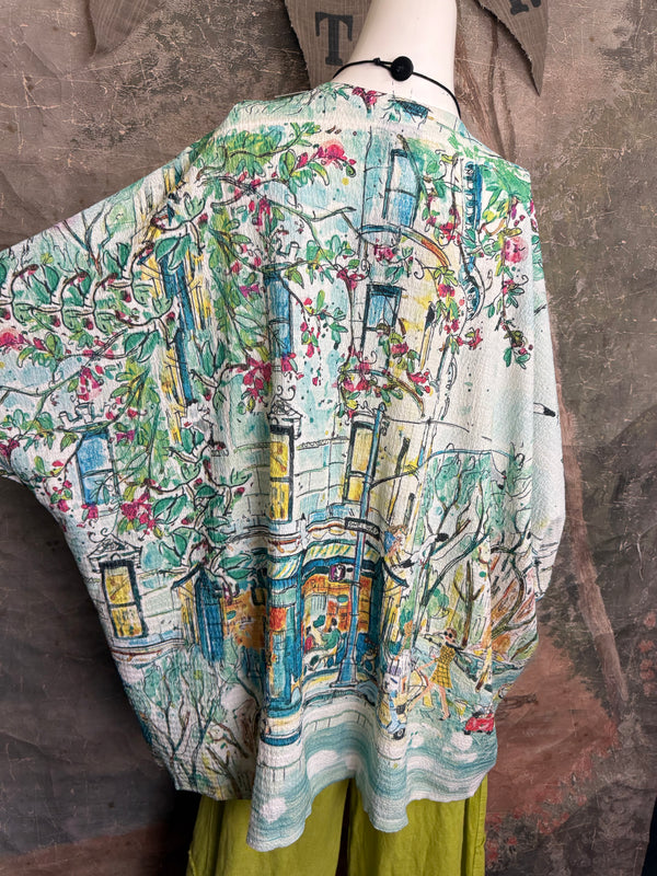 T1029YO Vneck Pullover Top-City Life