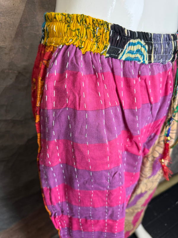 2007W Wide Leg Kantha Pants-Mix 1