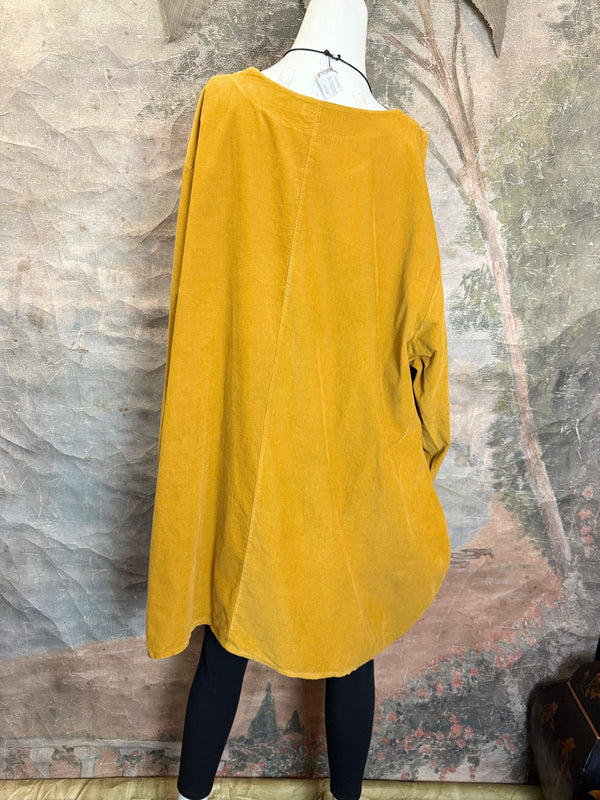 91983 Corduroy Pocket Tunic-Mustard
