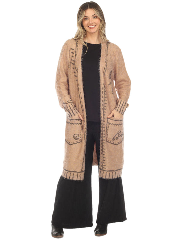 C251SE Fur Sweater L/S Duster