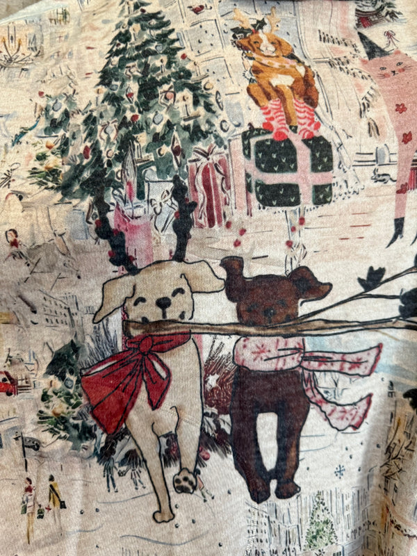 T1097 Cowlneck Dolman Slv Top-Holiday Joy