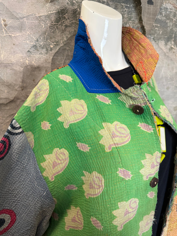 JG-183 Kantha Sunrise Coat-MIX 6