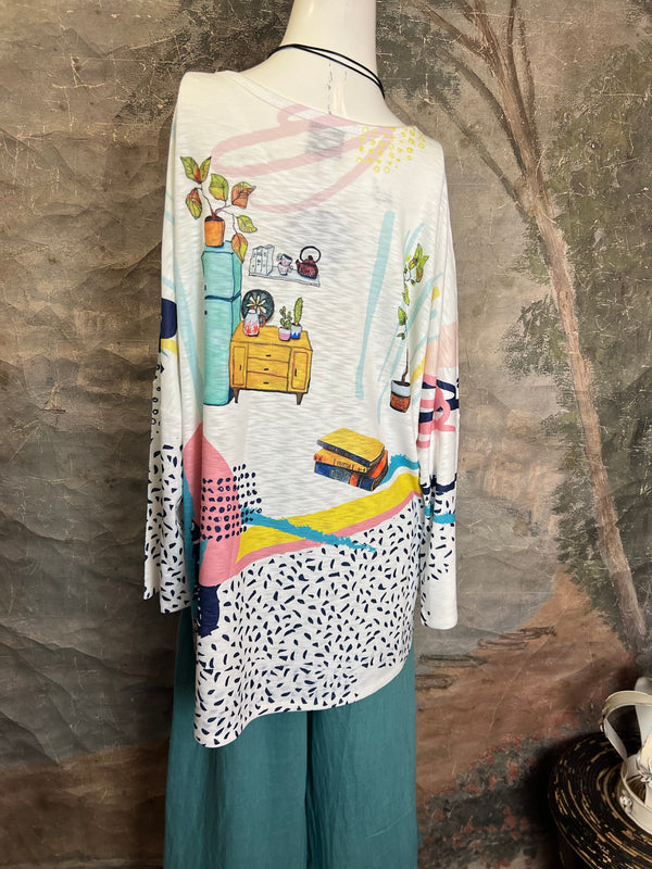 T448K Hi-Low Hem Tunic Top-MR.RODGERS