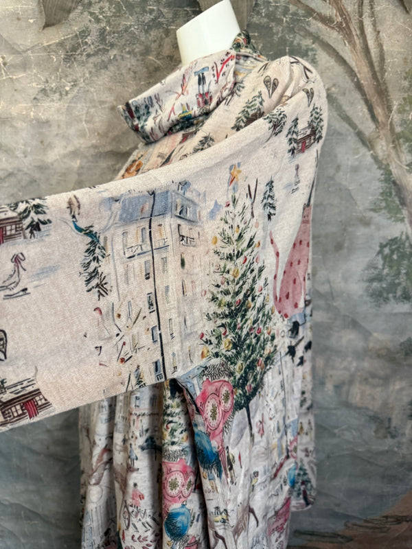 T1097 Cowlneck Dolman Slv Top-Holiday Joy