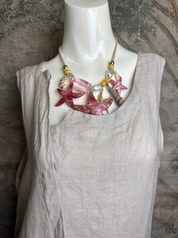 91755 Uneven Tank Top-Beige