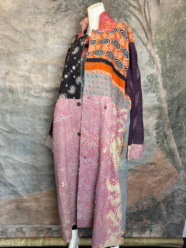 JG-183 Kantha Sunrise Coat-MIX 5