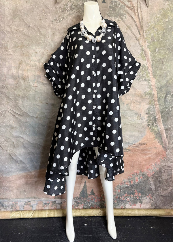 AD26-01 The High-Low Echo Dress-Paris Polka