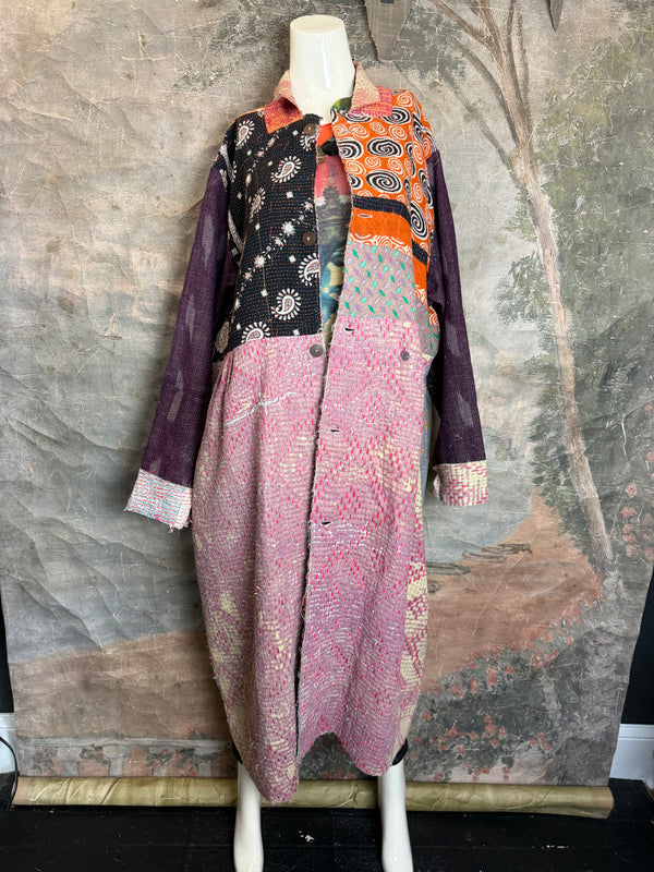 JG-183 Kantha Sunrise Coat-MIX 5