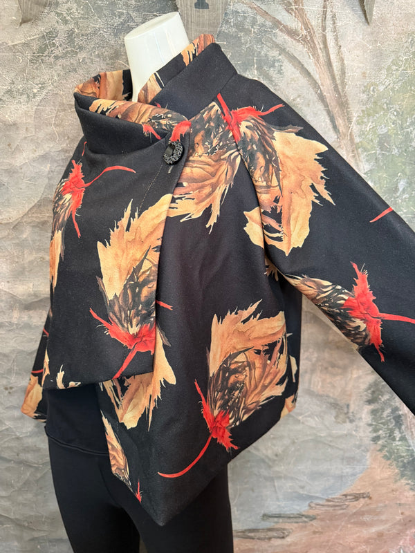 91813 Asym Floral Cropped JTK-BLACK