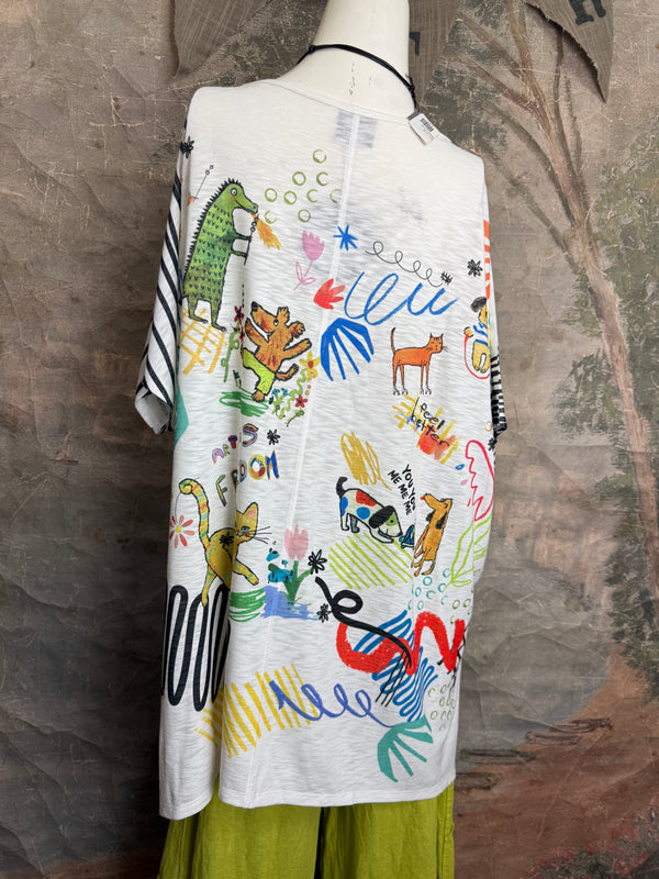T1640K Vneck Dolman Top-Freedom Park