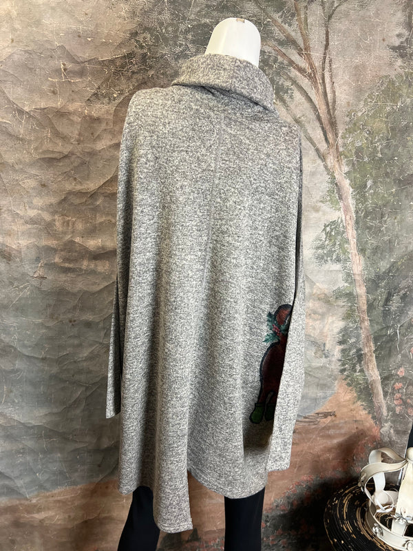 T1088 Drop Shoulder Crewneck Top-Jingle Paws