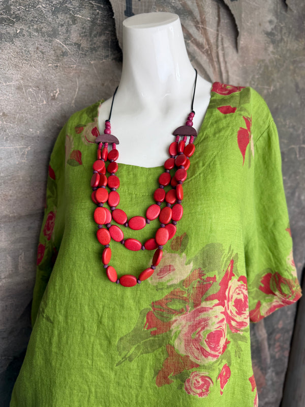 90645-62 Rose Pocket Tunic-KIWI