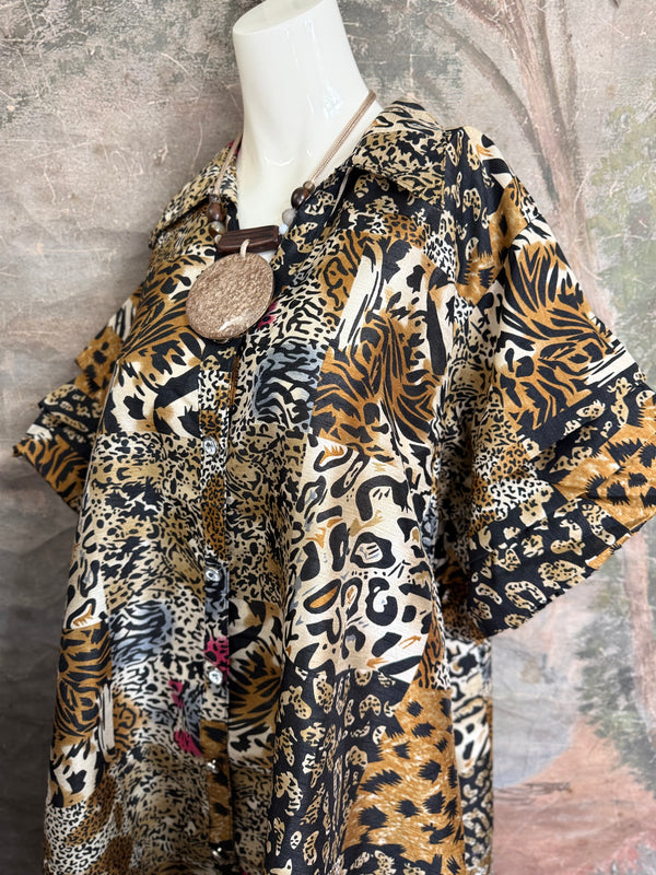 AD26-01 The High-Low Echo Dress-Safari Flair