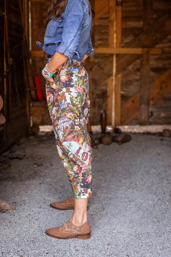 MOTS Linen Crop Artist Pant-Love Language