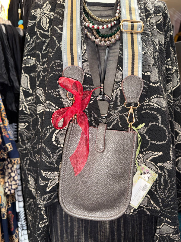 0003A Pebbled Vegan MINI Leather Crossbody Bag-Mocha