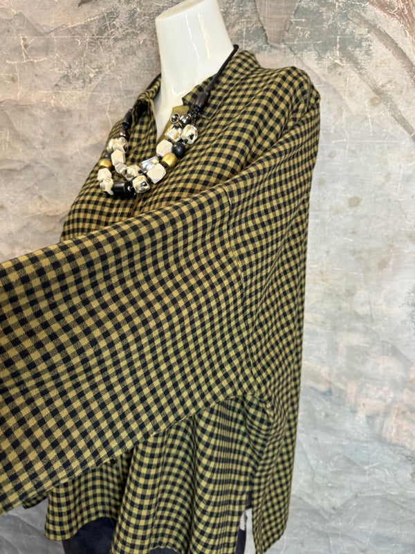 2500-2165 Small Check Big Shirt-Teak