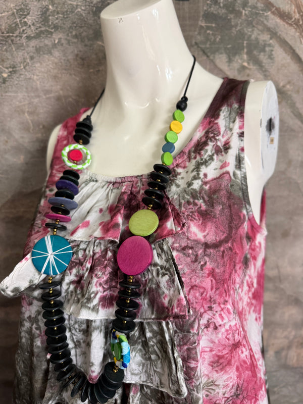 PL-C219D Ruffle Tank Dress