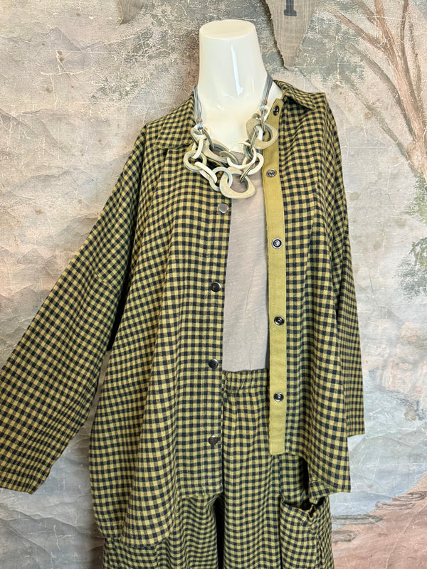 2500-2165 Small Check Big Shirt-Teak