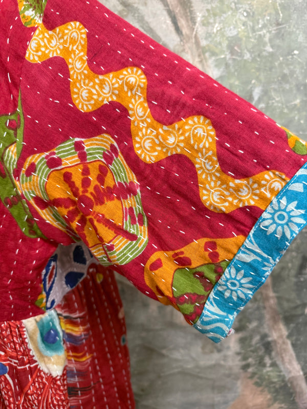 1027w Kantha Arts Tiered Dress-Mix 10