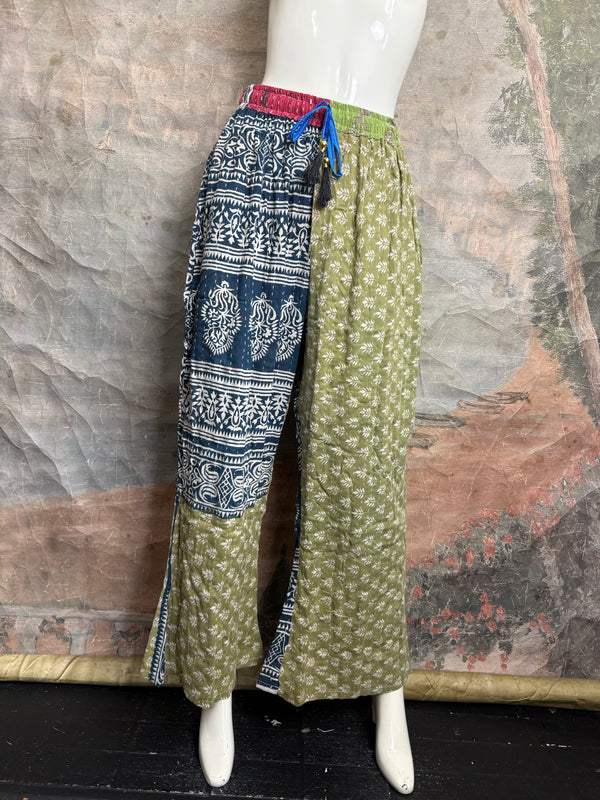 2007W Wide Leg Kantha Pants-Mix 2