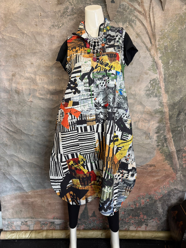 D502NB Slvless Sharkbite Dress-Always You.