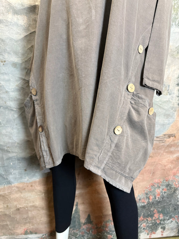 91983 Corduroy Pocket Tunic-Mocha