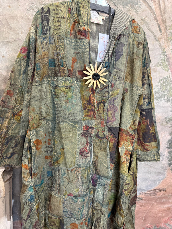 PL-345J Patchwork Artprint Duster
