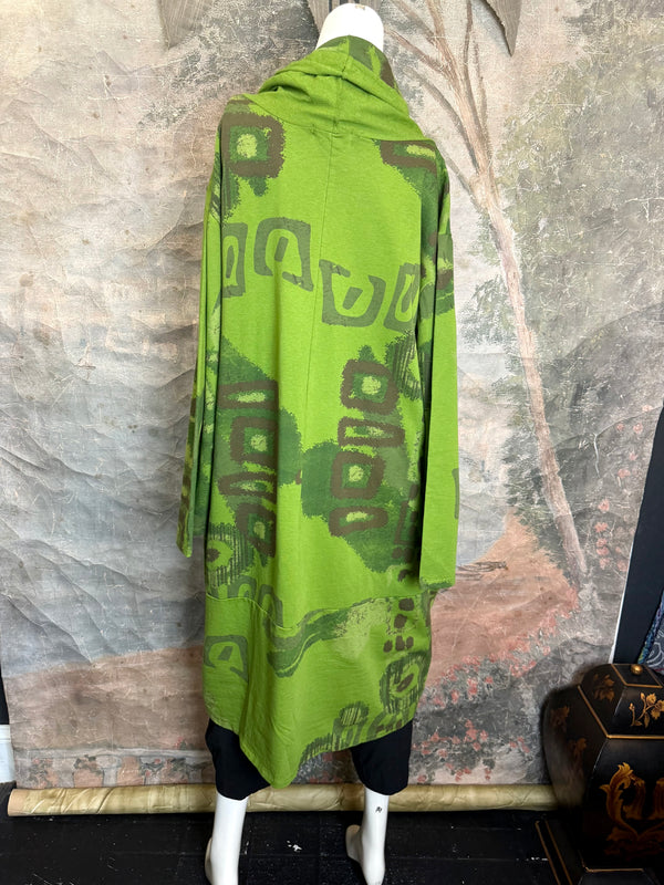 91968 Abstract Sweatshirt Dress-Kiwi