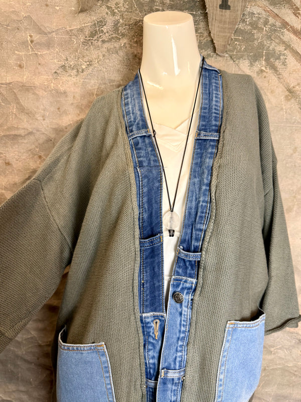 5547 Cotton/Denim Love Cardigan