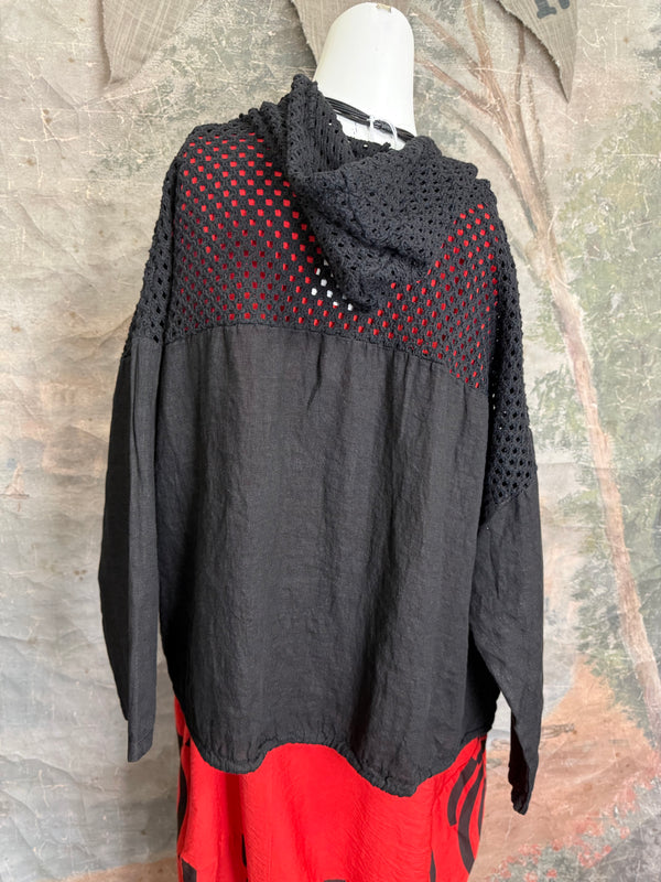 92076 Mix Net Jacket-Black