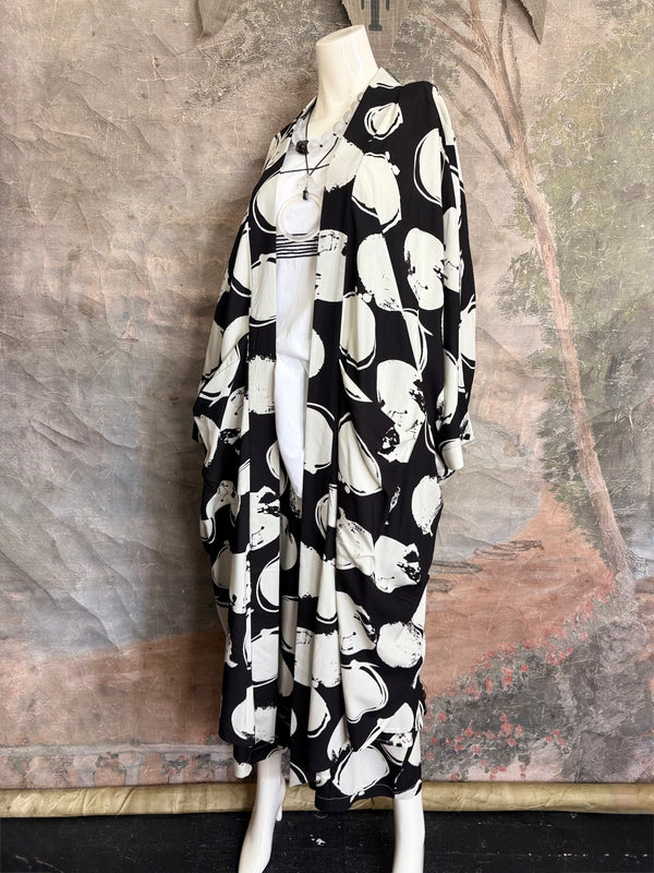 W601 Lina Jacket-Black w white dots