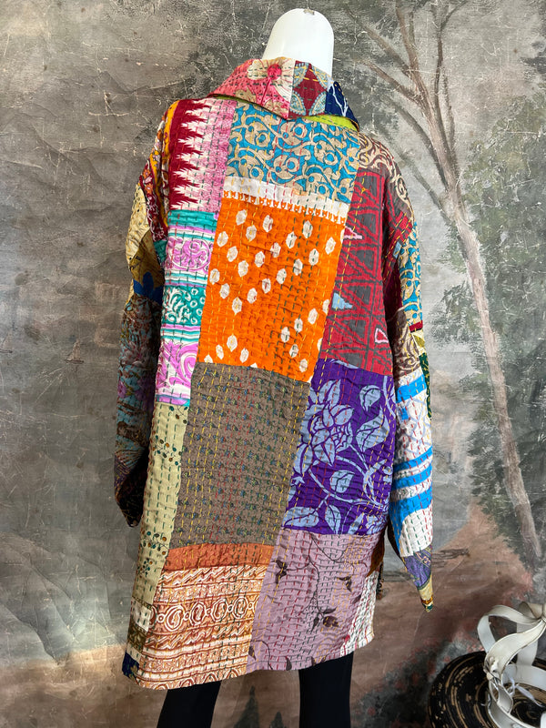 5683J Kantha/Vintage Kimono JKT-Bold Mix